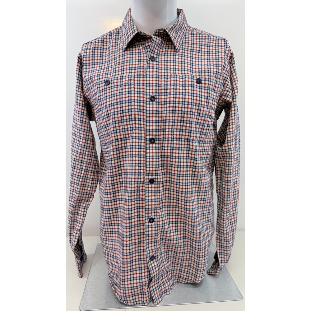Patagonia Organic Pima Cotton Button Down Plaid Shirt Mens Size S Long Sleeve